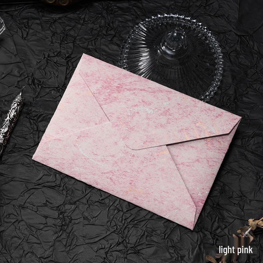 Gilded Envelope & Letter Paper Set - Embossed Texture, Straits Style, Handwritten Love Letters with Wax Seal for Valentine's Day