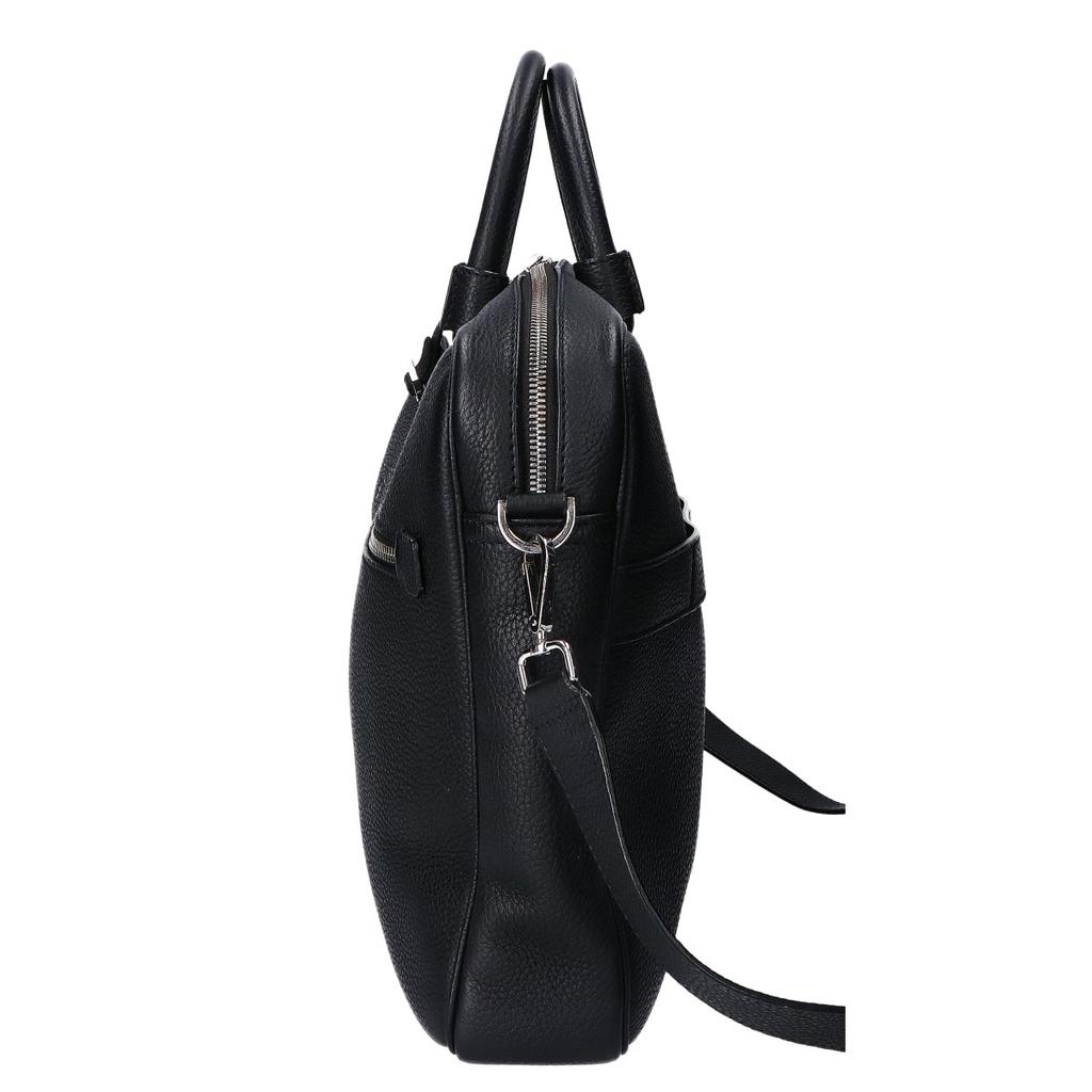 SERAPIAN CACHEMIRE Leder Slim Business Tasche Aktentasche schwarzGebraucht