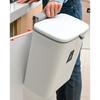 Household Home Trash Can for Kitchen Cabinet Door Wall Mount Waste Rubbish Bin 2.4 Gallon/9L