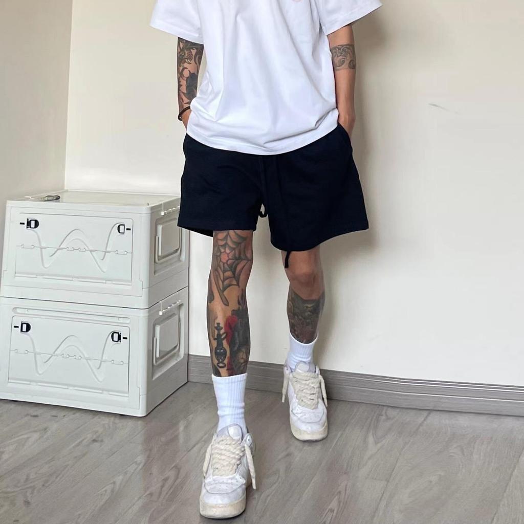 Heavy Terry Pure Cotton Sports Shorts Men's Summer Loose Basketball Five-point Casual Pants Summer Basic Loose Fit Shorts Men Streetwear Short Pants