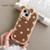 Cartoon Cute Bear Ear 3D Case For Iphone 13 12 11 Pro Max Girl Kids Shockproof Soft Silicone Cat's Paw Phone Cover