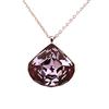 Logo Design Crystal Alloy Gold Plated Silver Plated Necklace Couple Unisex Necklace Pink 5008651