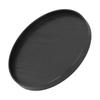 Round Wooden Food Fruit Serving Tray Service Plate for Home Kitchen Hotel Use Black27cm