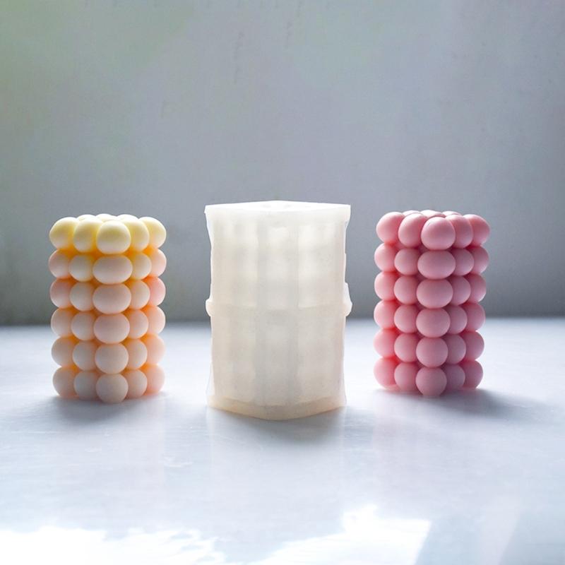 Silicone Candle Mold Magic Bubble Cube-Ball Resin Mould for DIY Gypsum Casting-Mold Fondant Soap Chocolate Decoration