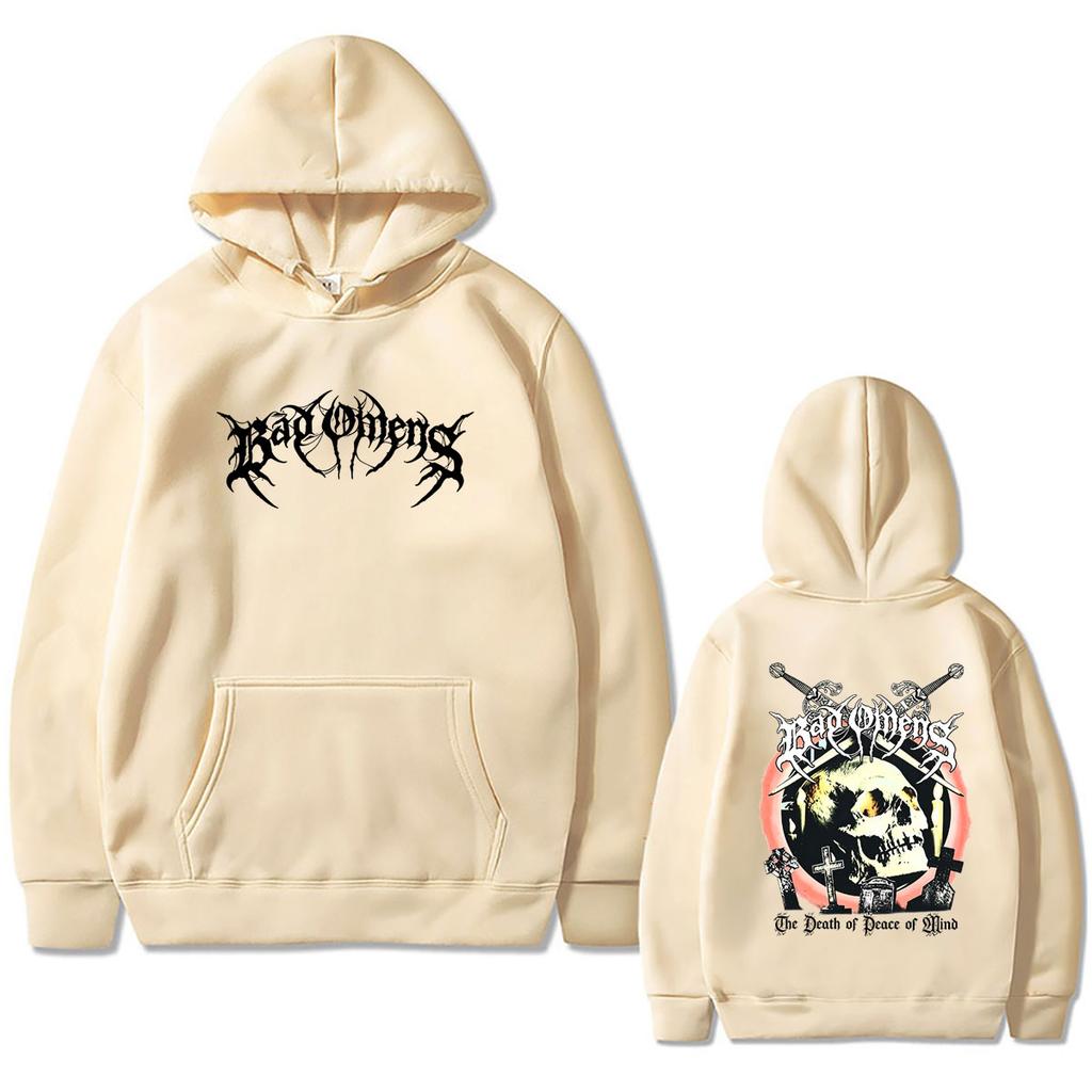 Rock Band Bad Omens The Death of Peace of Mind Skeleton Graphic Hoodie Men's Women's Fashion Vintage Oversized Hooded Sweatshirt