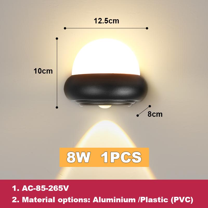 

Wall Light LED Facade Home Decor Luminaire Lamp Stair Bedroom Interior Lamps Exterior Terrace Garden LED Lighting Outdoor Porc Warm Light 3000K&Aluminum Acrylic