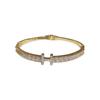 Elegant Zircon Letter Buckle Bracelet: Shiny, Minimalist, Luxury Bangle for a Versatile and Sophisticated Style