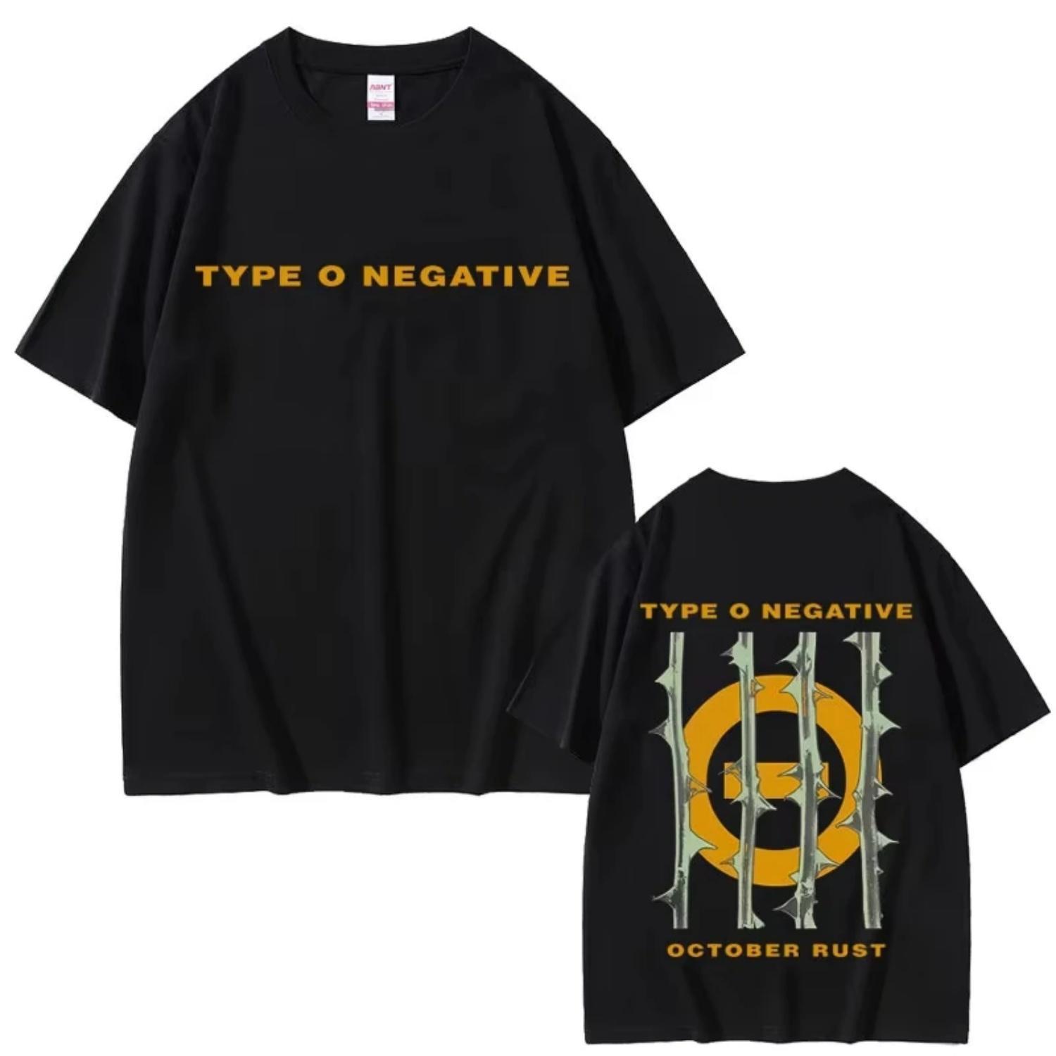 

Rock Band Type O Negative October Rust Merch T-shirt Men Women Vintage Y2k Gothic Metal T Shirt Male Summer Oversized T-shirts S чёрный