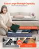 Under Bed Storage with Clear Lids, 996 X 500 X 180 Mm, 90L Large Underbed Clothes Storage Containers, Low Profile Under Bed Drawer Shoe Organizer Bins
