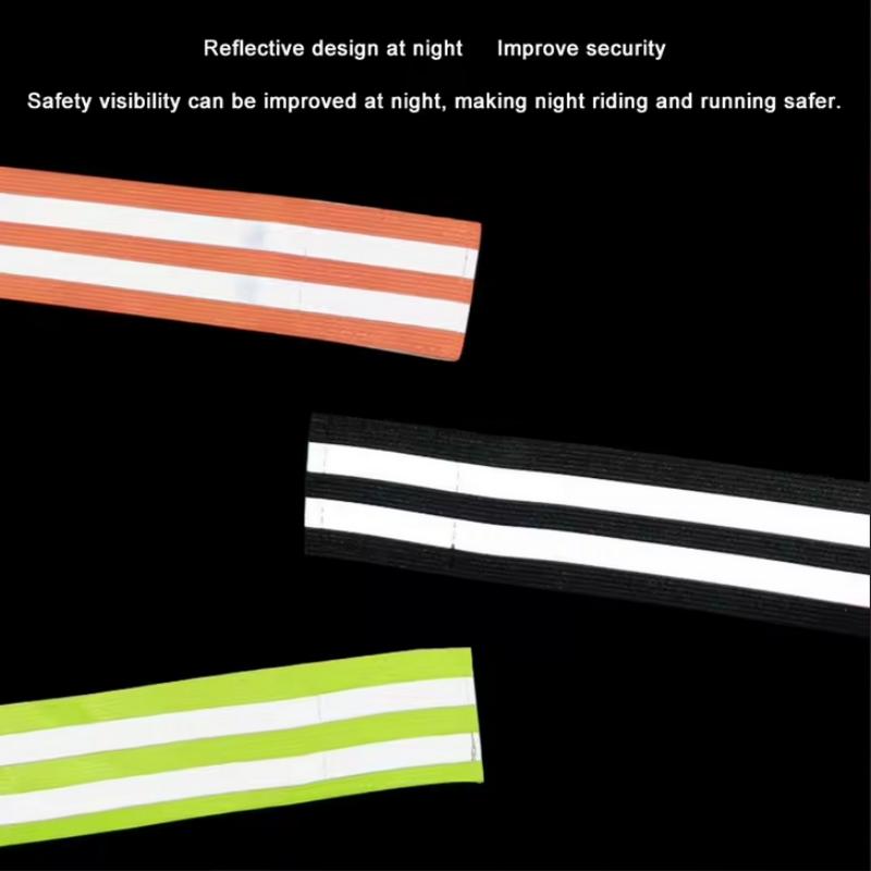 1pc Cycling Elastic Pants Leg Band Adjustable Arm Ankle Leg Safety Band Night Riding Safety Reflective Buckle Night Running Belt
