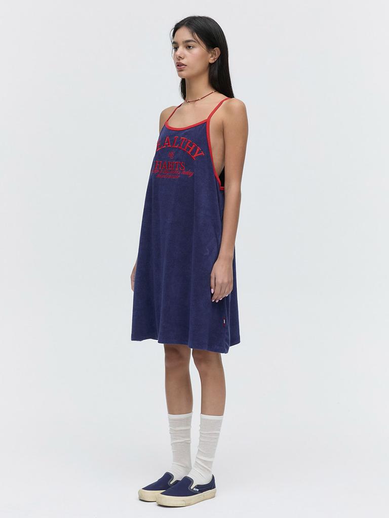 Minasu Menasoo Summer Basic Terry Strap Onepiece_Navy