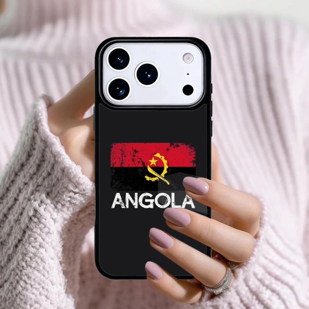 Angola flag Phone Case For Apple iPhone 17 Air 16E 15 14 Plus 13 12 11 Pro Max Mini Funda Cover