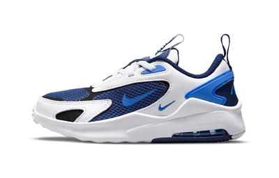 Air Max Bolt Cushioning Low Top Running Shoes Black White Blue Children Aged 3 7 Years Old CW1627-400
