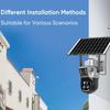 LS VISION Dual Screen WIFI Or 4G SIM Solar Camera 10X Zoom Outdoor Cameras With Light Alarm Auto Tracking PTZ CCTV Cameras IP66