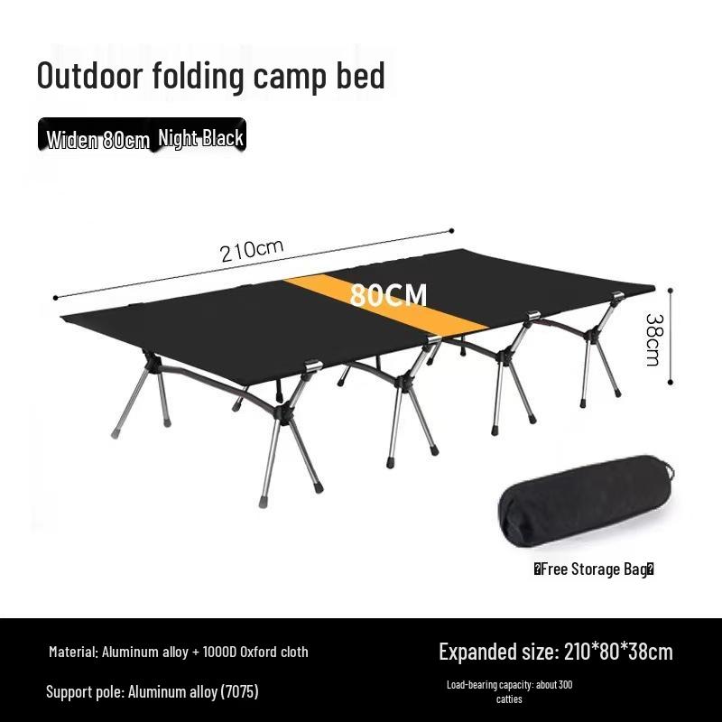 Adjustable Aluminum Folding Camping Bed with Oxford Cloth