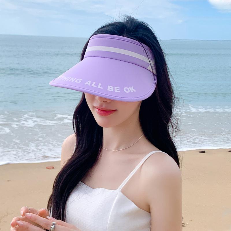 

Летняя новая шляпа женская модная с надписью защита от солнца шляпа от солнца с открытым верхом спортивная уличная шляпа от солнца тренд One Size