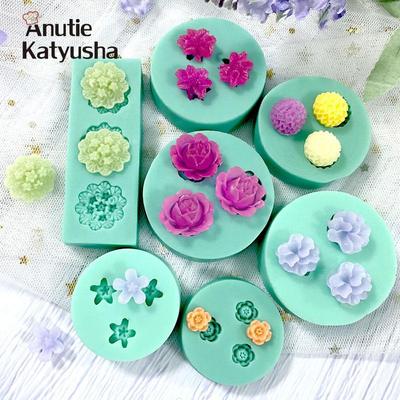 Mini-Blumen-Serie, Silikonform, DIY, handgefertigt, Fondant, Kuchen, Backen, Schokolade, Zucker, Kuchen, Werkzeug, Harz, Polymerton, Herstellungsform