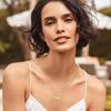 Zierliche Kreuz-Initialen-Halsketten für Damen und Teenager-Mädchen - Wasserdichte 14K Goldplattierte Scheibe A-Z Kreuz-Anhänger-Halskette Glaubensschmuck