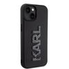 Etui do iPhone 15 Karl Lagerfeld 3D Rubber Glitter Logo Czarne