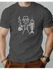 Fisherunisex And Fish Skeleton Pattern Unisexs Pure Cotton Tshirt Outdoor Street Top