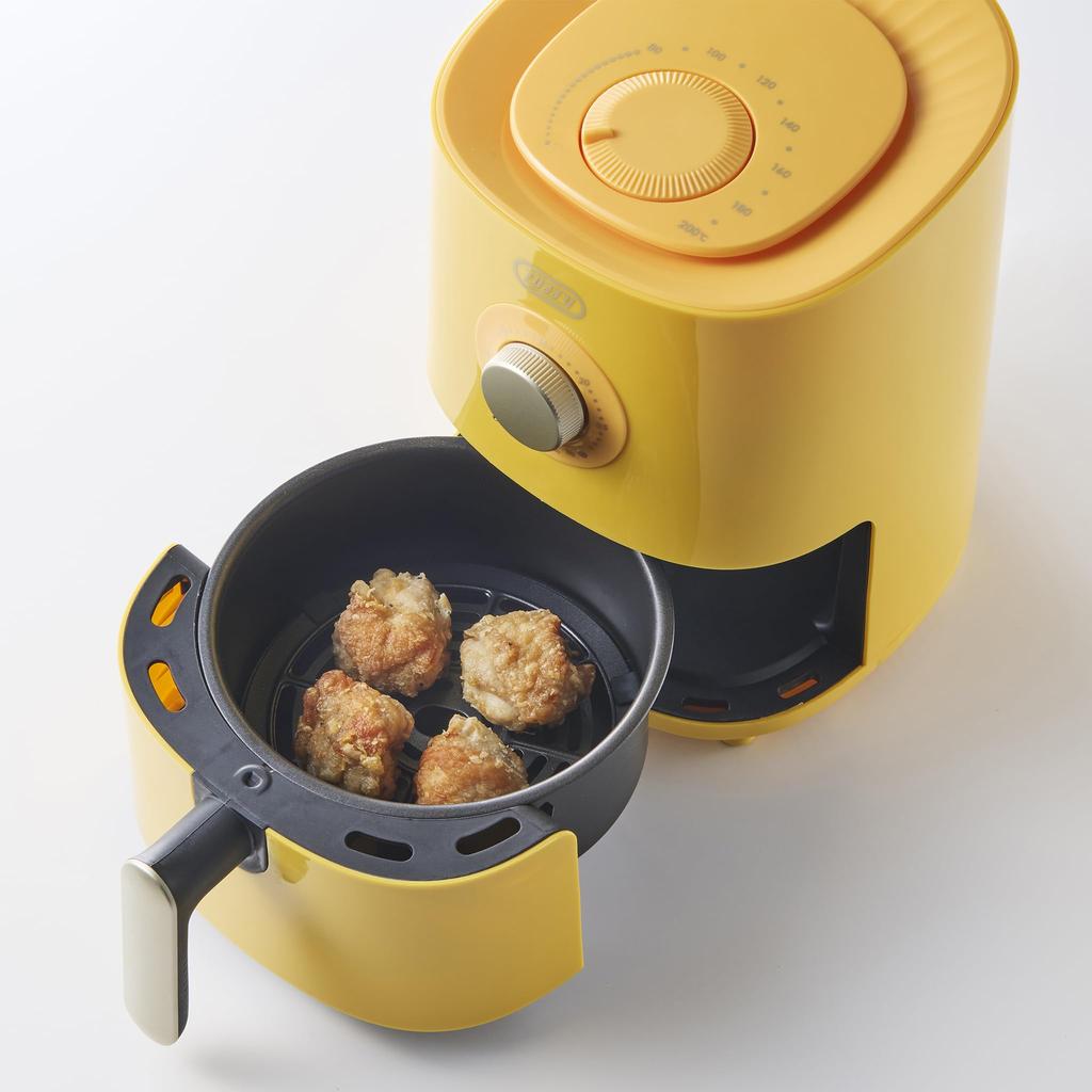 Air Fryer Mini Healthy Fried Food Without Using Oil Compact Washable [Toffy] <1.2L> K-HAF1 K-HAF1 (Canary Yellow)
