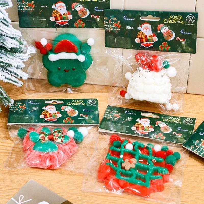 Cute Cartoon Christmas Theme Simulation Squeeze Toys Pinch Decompression Stress Toys Gifts
