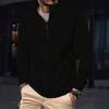 Men's Solid Color Corduroy Zipper Jacket Men's Sports Large Size Casual Jacket
