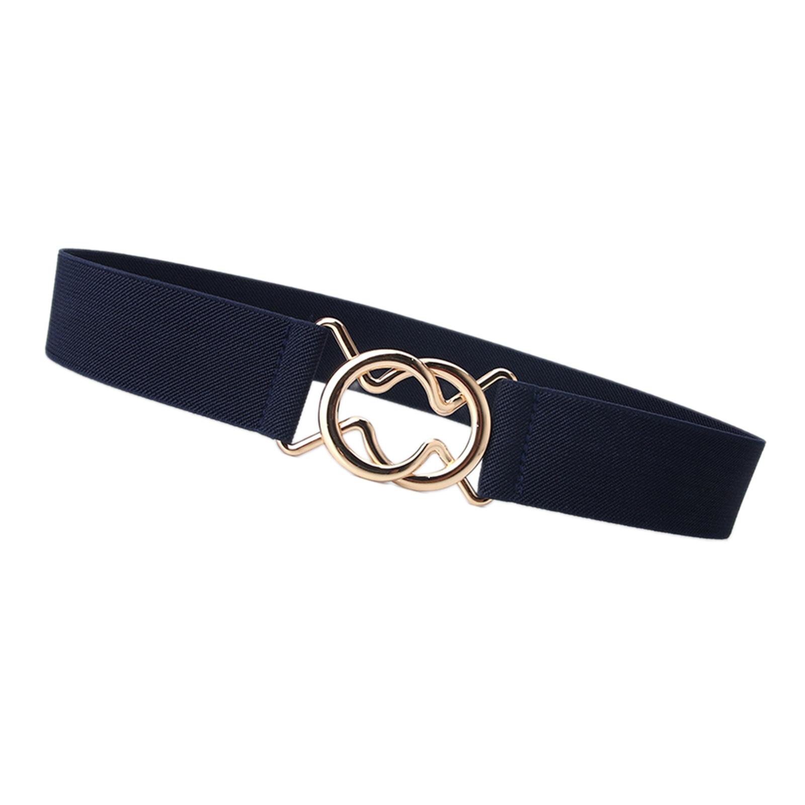 

Эластичный пояс для женщин, регулируемый, тянущийся, пояс-корсет, модный аксессуар для женщин для повседневной офисной носки темно-синий