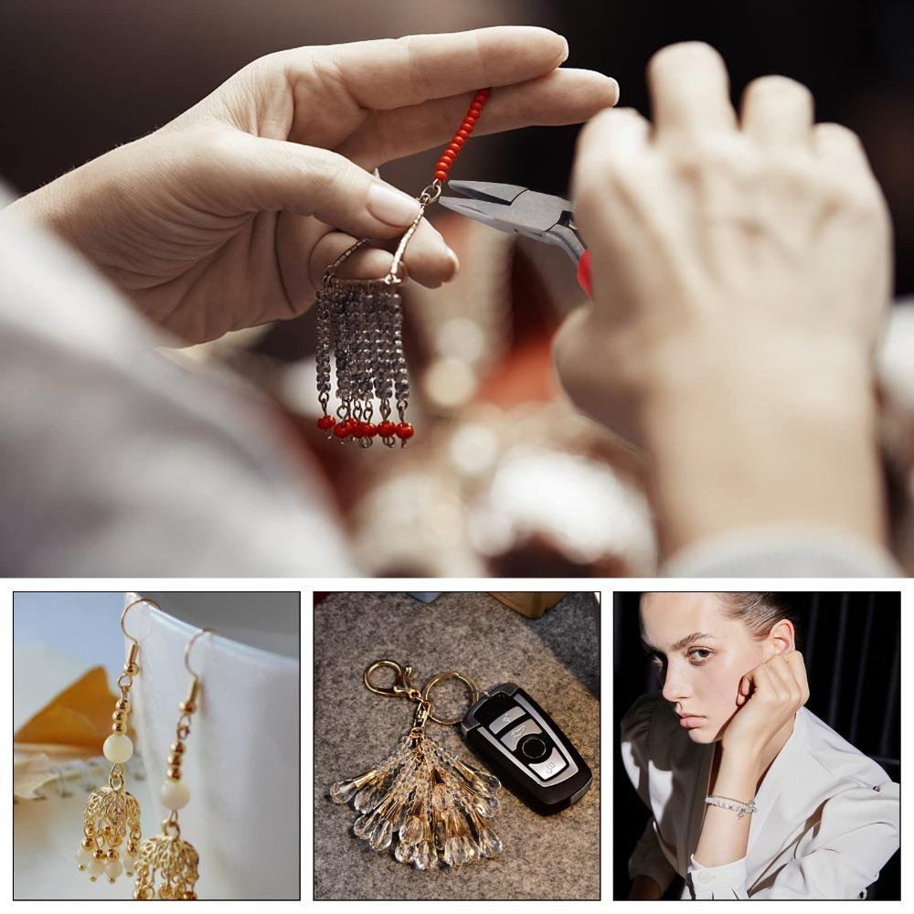 3pcs Red Mini Pliers Set Plastic Wire Stripping Pliers Portable Cutter Wire Pliers  Worker