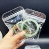 Thick Transparent Self Sealing Sack High Definition Bone Sealing Bag Jade Bracelet Accessories Storage Dust-proof Packaging Pouch with Hanging Hole