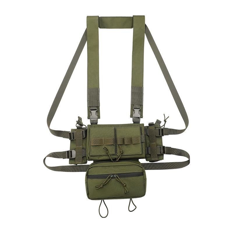 Nylon Tactical Molle Multifunctional Chest Rig - Military Fan CS Field Double Shoulder MK3 Abdominal Rig