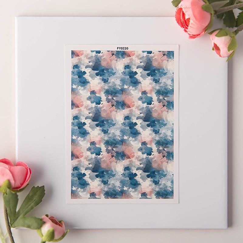 Polymer Clay Watercolor Transfer Paper Engraving Printing Coloring Decorative Paper Earrings Jewelry Making Tool Pottery Sticker