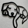 Dog Metal Wall Art, Puppy Wall Decor, Dog Lovers Gift for Mom, Metal Hanging, Animal Minimalist, Pet Home Decor