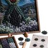 Einzigartige Heimdeko-Bastelarbeiten 3D DIY Stoff-Stech-Kunst-Set, Kreatives Handarbeits-Set, Fantasiewald Stressabbau Hobbys Tiere Pressen