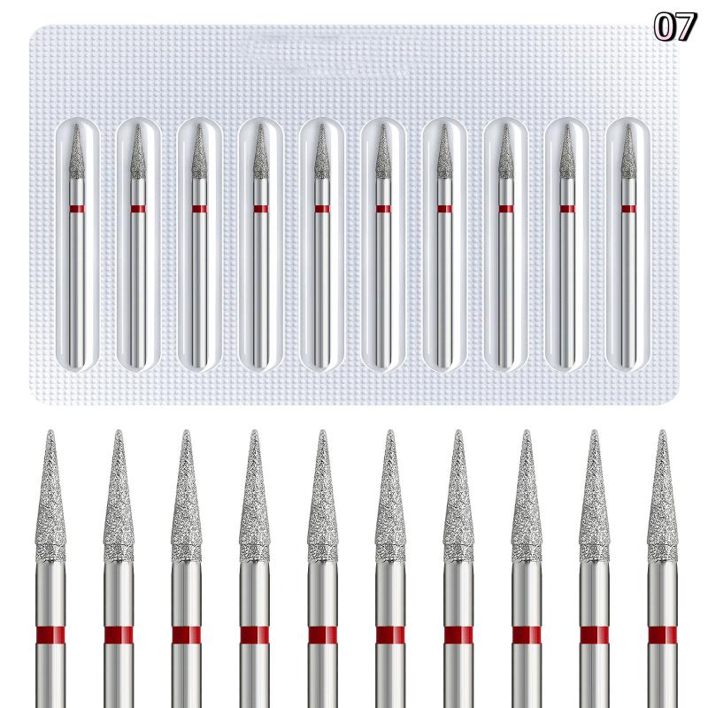 10Pcs Electric Nail Drill Bits For Manicure Pedicure Tungsten Dead Skin Removal Nail Polishing Grinding Head Manicure Tools