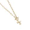 Women's Gold Cross Necklace with Diamond-Studded Pendant - Niche Design, Light Luxury Jewelry