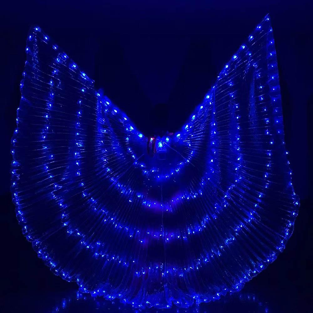 

LED Glowing White Wings: Transparent Belly Dance Prop for Oriental Dance Performances Adult