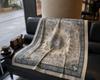 oversized beige flower travel sunscreen sunshade cotton and linen scarf women's silk scarf 111cm large square scarf shawl dual-purpose