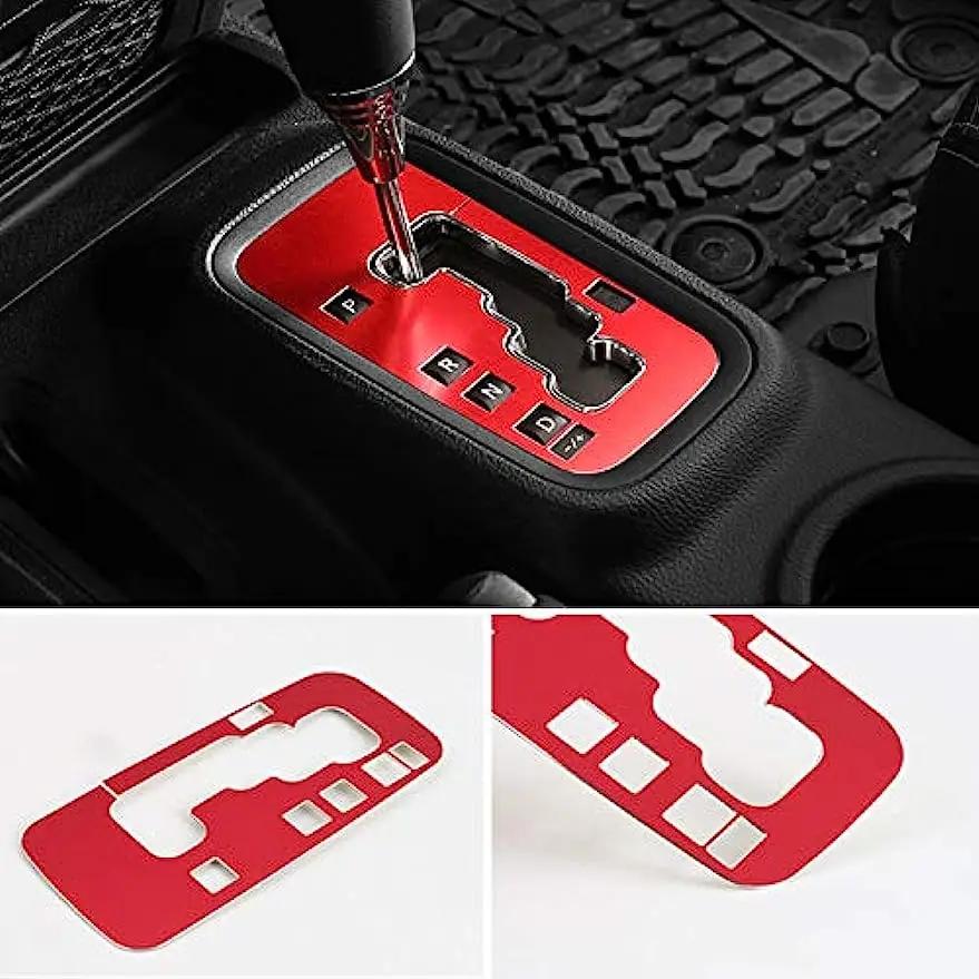 Trim Gear Frame Cover Gear Shift Box Cover for Jeep Wrangler 2012-2018 JK JKU Sport Gear Shift Panel Trim Interior Decoration