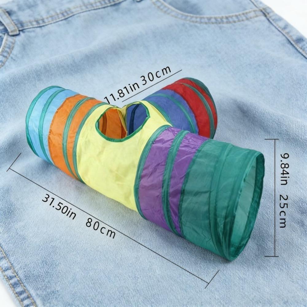 S Shape Foldable Cat Tunnel Large Diameter Interactive Play Tube Easy Clean Indoor Exercise Toy for Kittens Pets