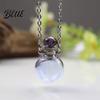 Transparent Scent Bottle Perfume Vial Pendant Necklace Aroma Essential Oil