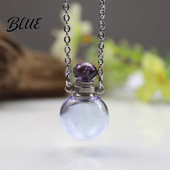 Transparent Scent Bottle Perfume Vial Pendant Necklace Aroma Essential Oil