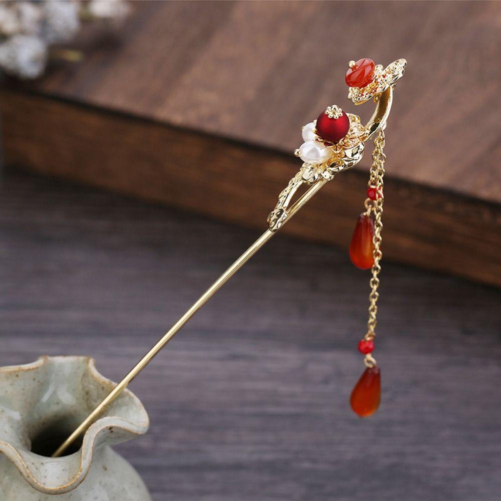 Chinese Style Ancient Hair Stick Sets Tassel Earrings Hairpin Set Bridal Headwear  Cheongsam