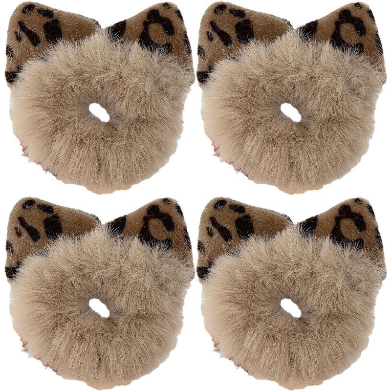 Autumn Winter Plush Cat Ear Hair Ring Female Cute High Elasticity Children Hair Rope Simple Hair Accessories