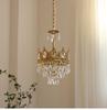 Vintage French Crown Crystal Chandelier - All-Copper Full Spectrum for Living Room, Bedroom, Entry, Bedside, or Wedding Décor.
