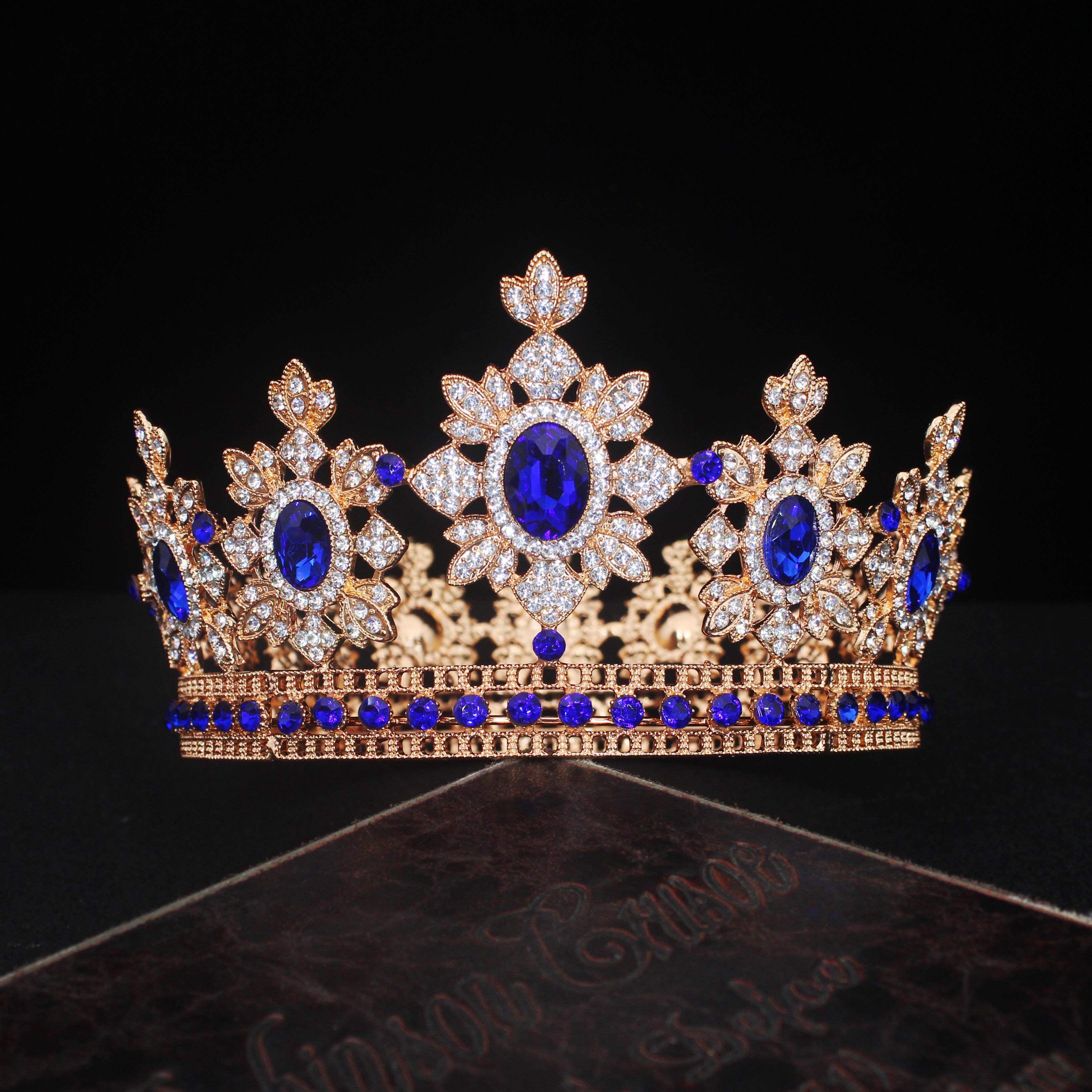 

Кристалл Королева Король Диадемы и Короны Свадебная Диадема Женщины Театрализованное Пром Украшения Для Волос Свадебный Головной Убор Невесты Ювелирные Аксессуары