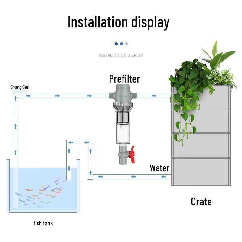 Aquarium Extendable Pre-Filter with Waste Sedimentation & Discharge