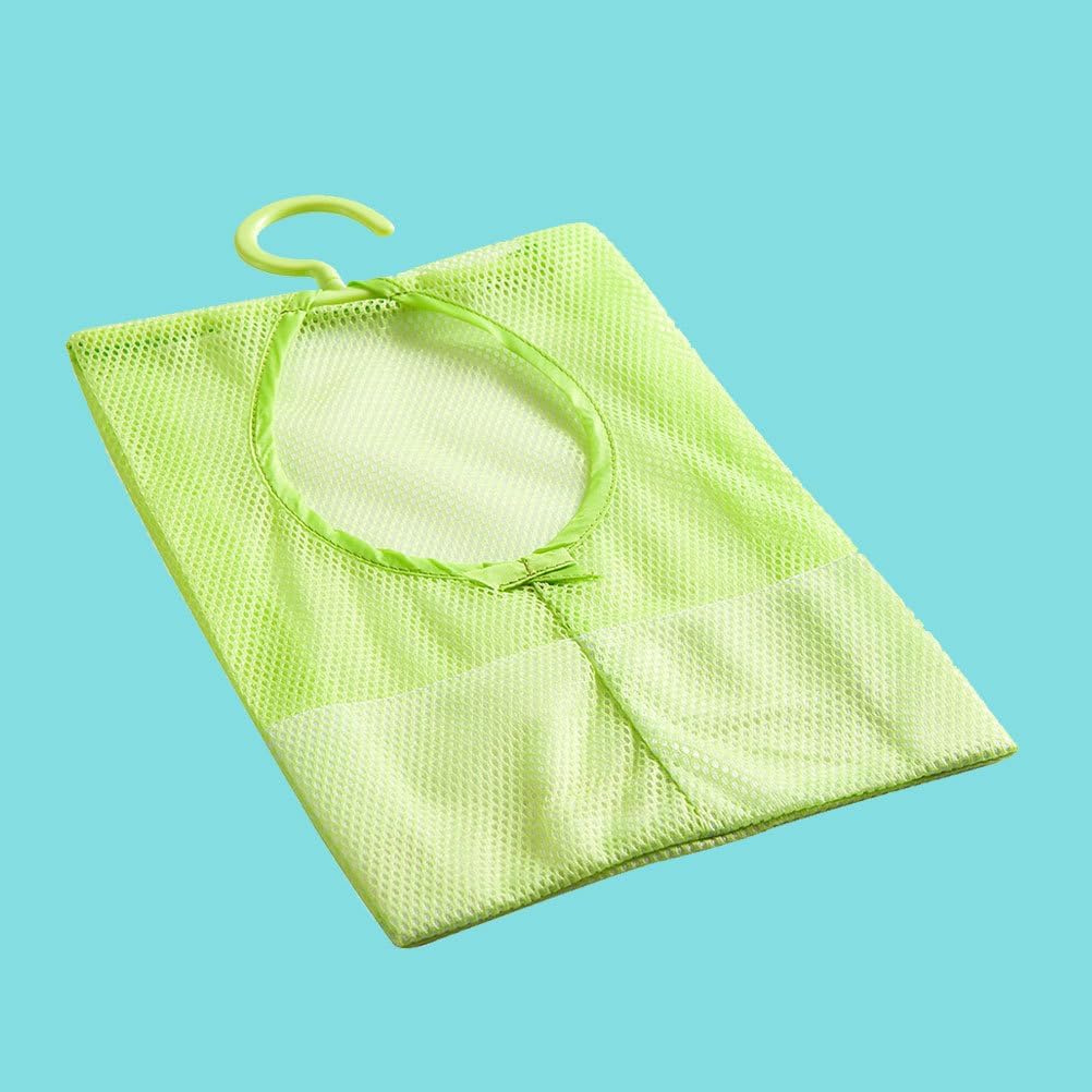 Multipurpose Mesh Clothesline Bag with Hanger for Kitchen Bathroom Storage and Laundry Drying Organizer