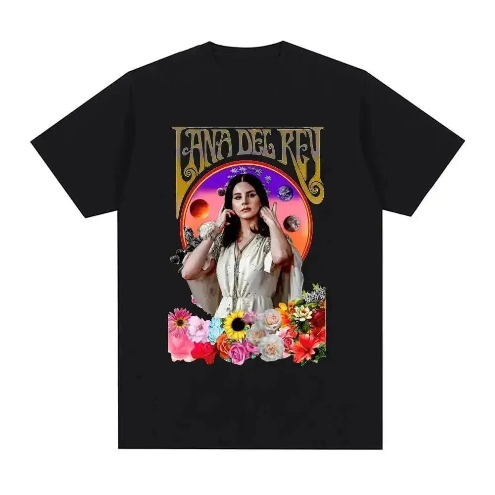 Lana Del Rey Iconic Vintage Portrait Graphic Print Oversized Streetwear Y2K Aesthetic Singer Fan Merch T-Shirt Top for Lana Del Rey Fans Music Lovers