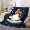 1Pc Christmas Gnome Snow Blanket Soft Throw Blanket For Home Bedroom Bed Sofa Travel Office Solid Christmas Blanket